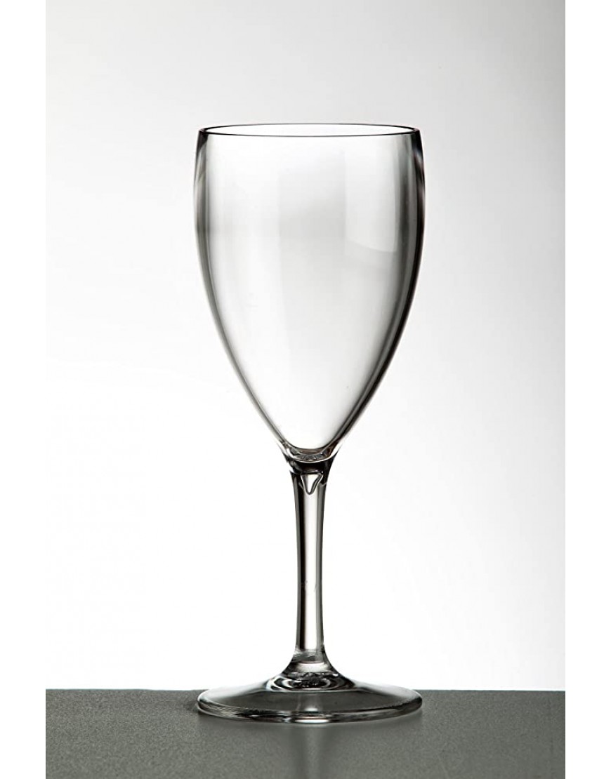 En Plastique Incassable Lot de 6 grands verres à vin en Polycarbonate 350 ml 12 oz de fl à bord Max. Hauteur 25 cm Diamètre: 7,8 cm - BW4K1ZMKA