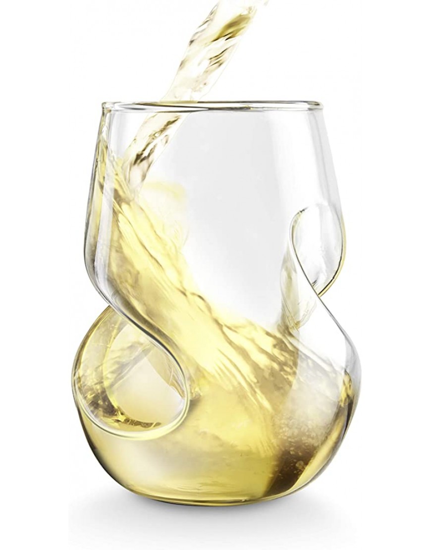 Final Touch Conundrum verres à vin blanc en verre soufflé à la main 266 ml-Lot de 4 - B4V58UAFF