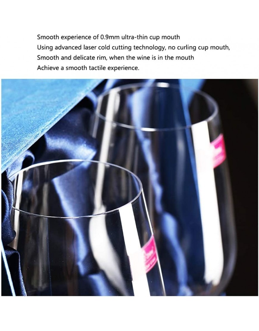 FMOPQ Cyrstal Red Wine Glass Set of 2 – Creative Leather Box Wine Glasses Long Stemmed Glassware Christmas Birthday Present Size : 350mkl 470ml - B4MHWDFNK