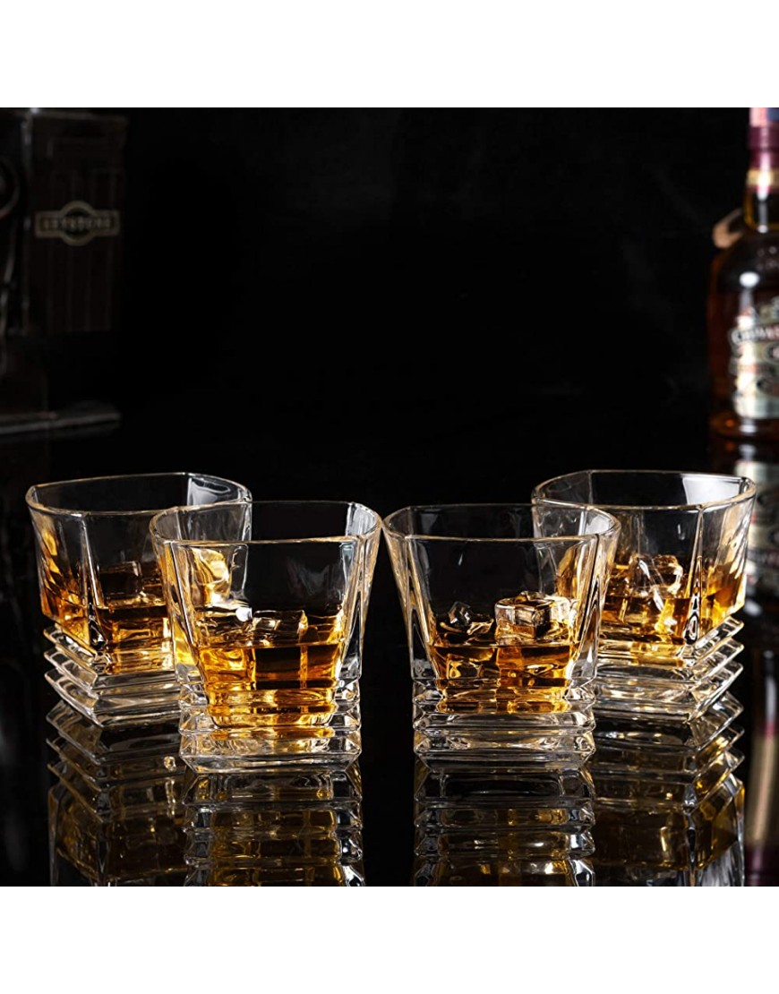 KANARS Verre à Whisky Verres a Whiskey en Cristal pour Scotch Cognac Whisky Martini Belle Boîte Cadeau 260 ml Lot de 4 Pièces - BMM7NXDGK