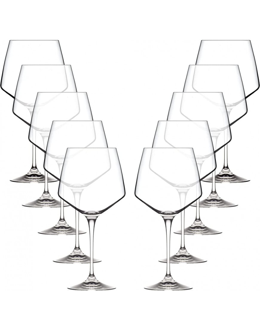 MasterPRO Lot de 10 grands verres à vin 72 cl en verre Collection Wine - BWWM8VAOS