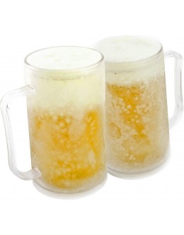 Chope de bière pour la congélation : Mug à glace Mug à glace 0,4 litre 400 ml verre à boire avec batterie de refroidissement pour boissons glacées en permanence 1 Verre de bière - BK2A7OCSH