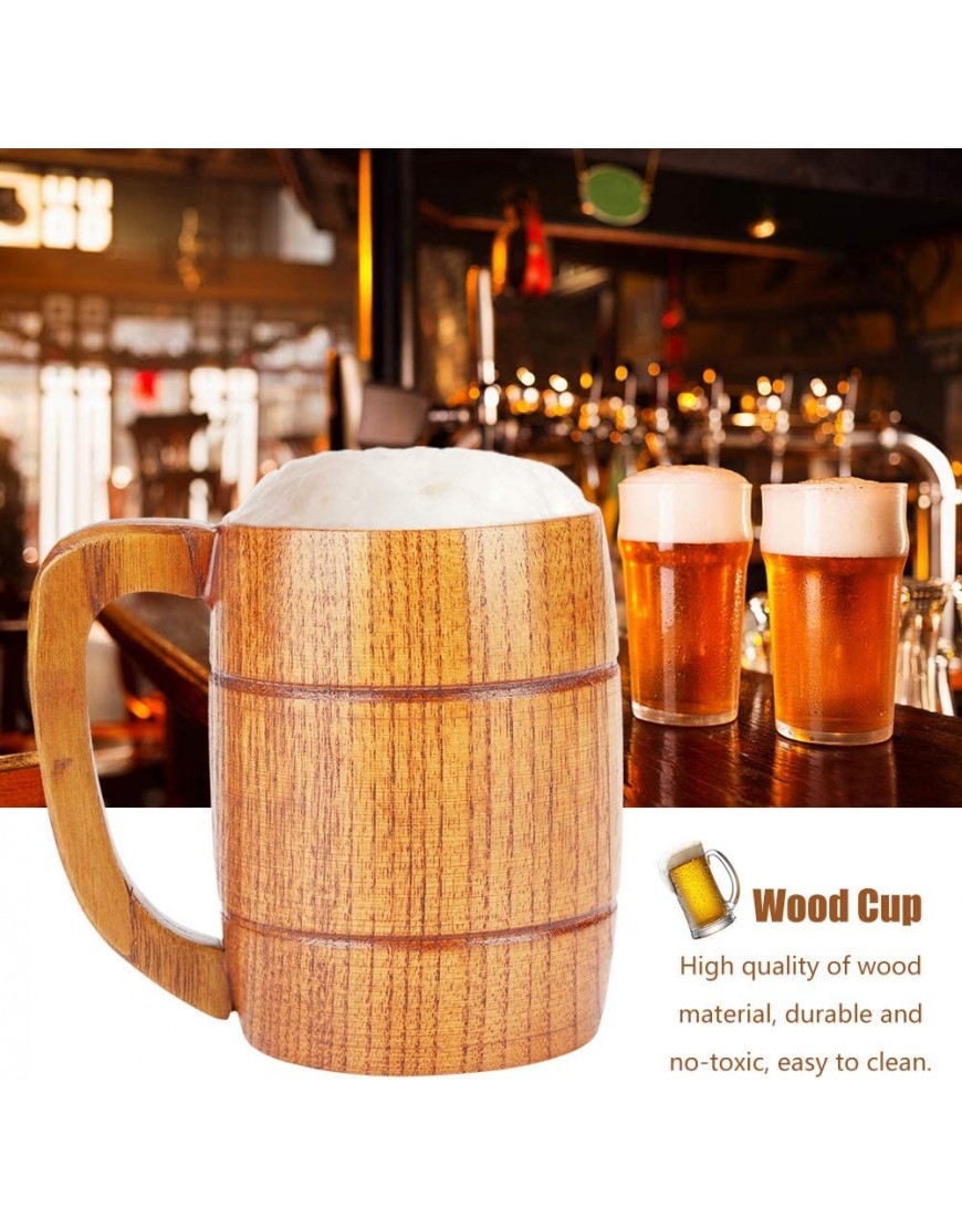 Tasse à bière en bois faite à la main tasse classique en bois respectueuse de l'environnement - B7897JZWL