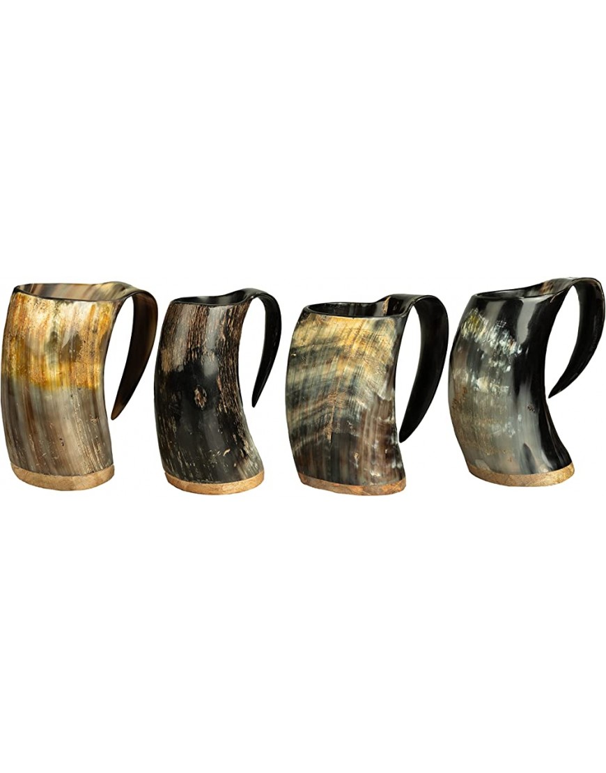 Tasse de viking en forme de corne Style Moye-Âge en corne véritable 1 chope de 0,3 à 0,7 litre - B2QWMOPST