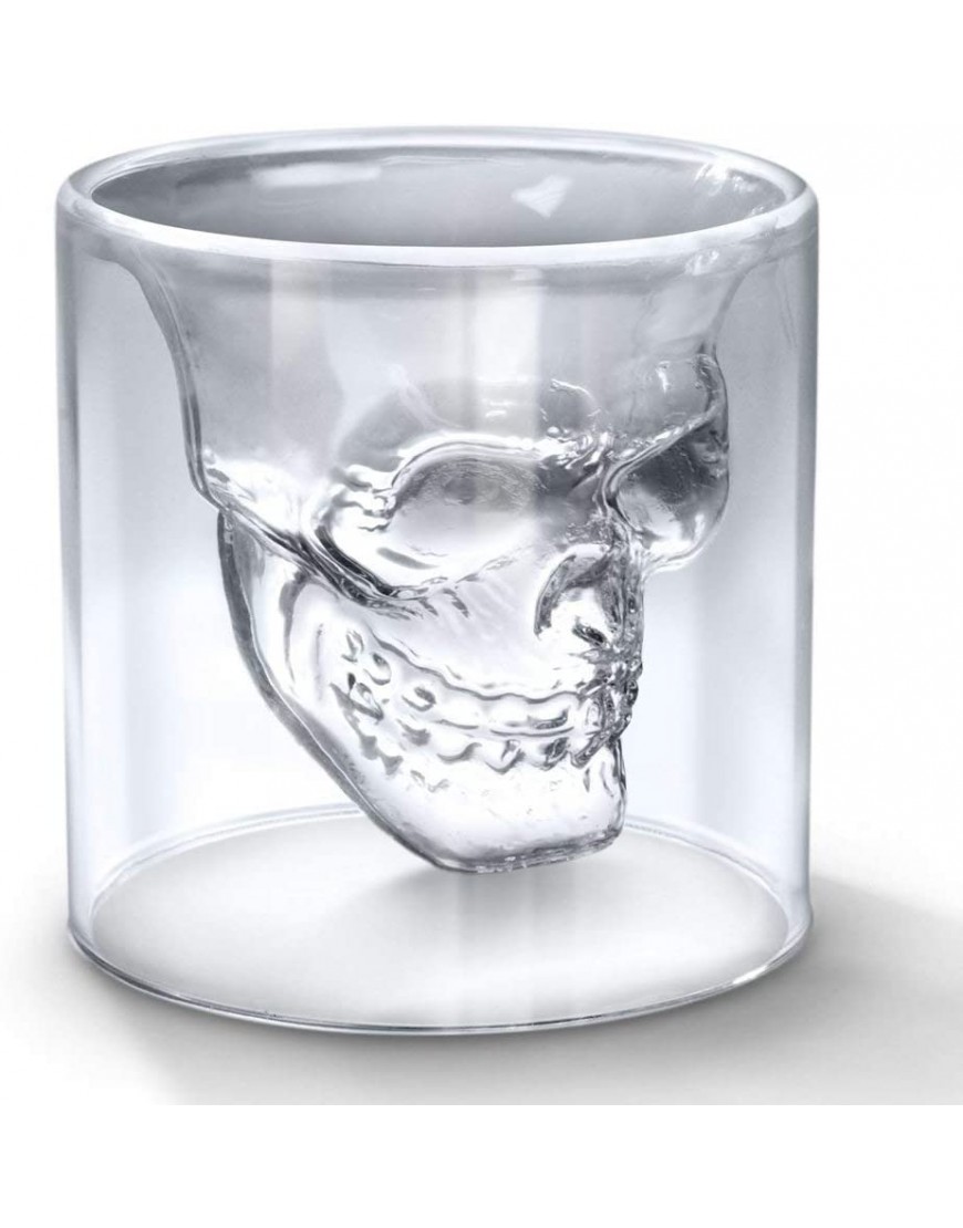 4x Verre Alcool Tete Mort Head Shot Skull Crystal Glass Crane Cristal Coupe vodka verrerie - BEV2KSSNM