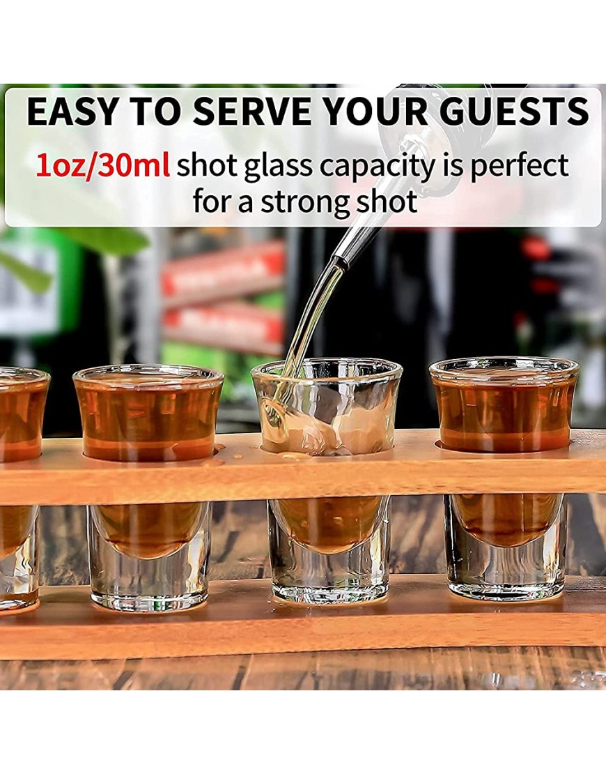 [Coffret cadeau] Lot de 12 verres à shot amusants en vrac avec support 30 ml Verre à shot en cristal transparent avec plateau de service organisateur pour liqueur shot tequila - BNBM8EBUL