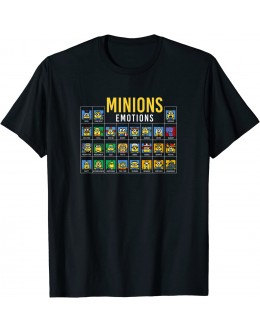 Despicable Me Minions Group Shot Periodic Table Of Emotions T-Shirt - B1VEMNSGU