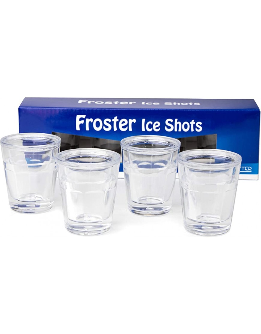 Froster Ice Shots – Ensemble de 4 Verres à Shots 50 ml Double Épaisseur Avec Acrylique Cadeau Vodka - BDB24UHXC