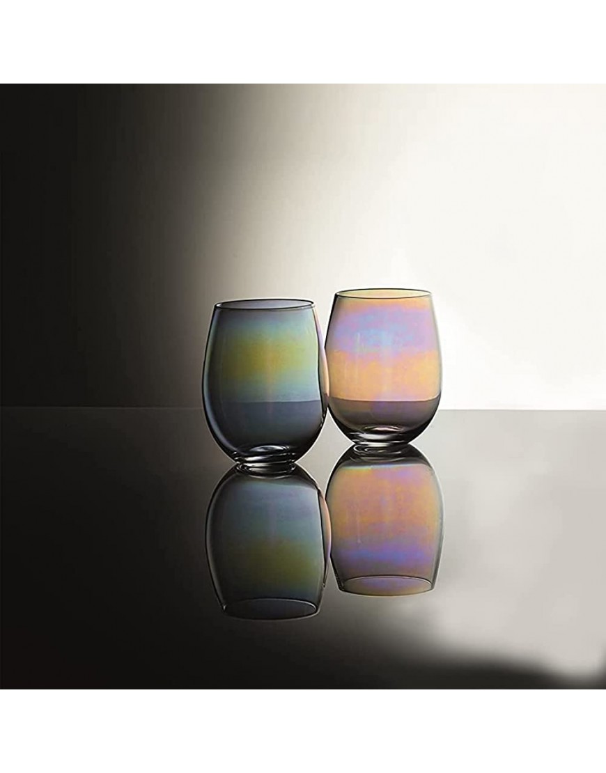 KitchenCraft Barcraft Rainbow-Pearl Iridescent Tumbler Glasses Glass Multi-Colour 8.5 x 8.5 x 11.7 cm - BJADQBYCV