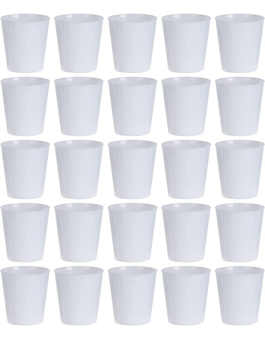 Lot de 160 verres à liqueur réutilisables en plastique Passe au lave-vaisselle 29 ml Blanc - BNV1KPKLN