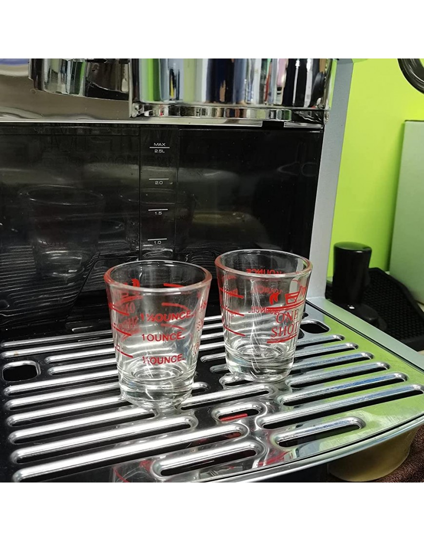 Mini verre à mesurer 4 Pièces Verre Doseur avec Graduation Verre Shot pour Liquides Robustes Passent au Lave-Vaisselle Rouge - B79B7RZKC