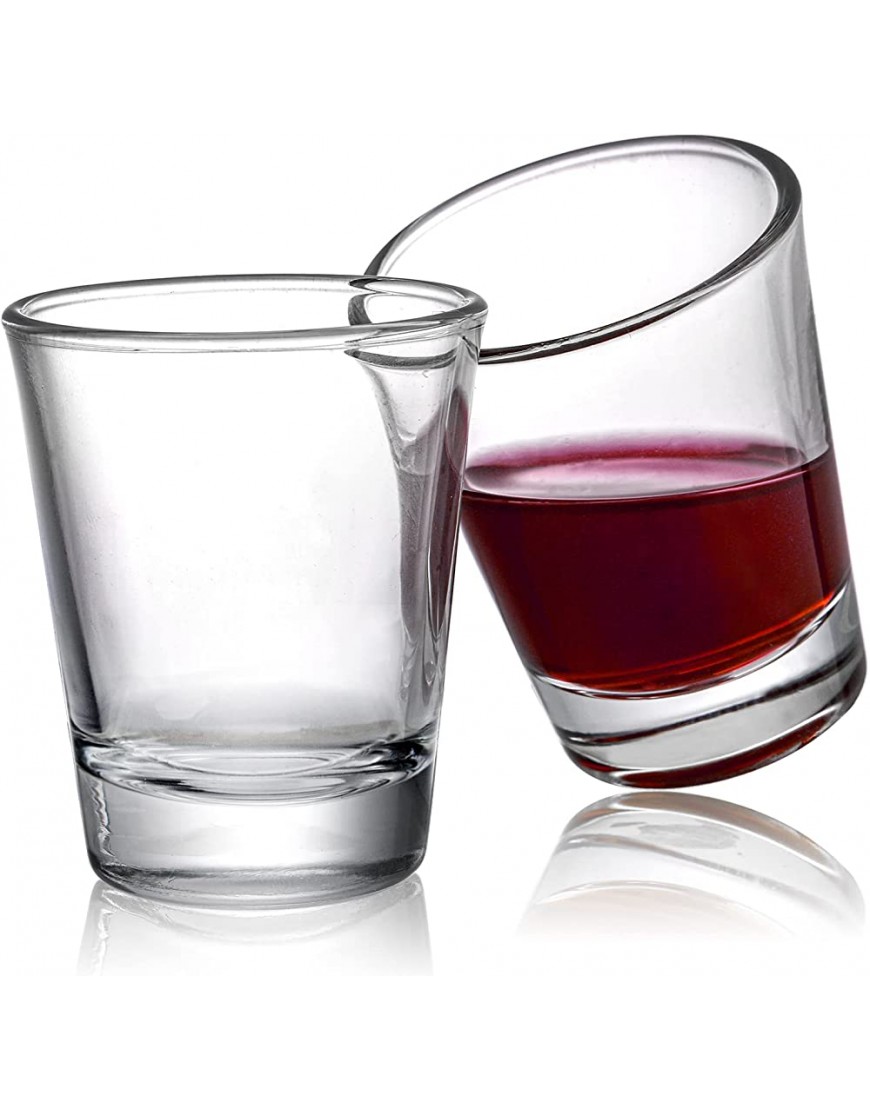Tebery Lot de 30 verres à shot ronds avec base lourde 56,7 g petits verres à shot en verre transparent pour vodka whisky tequila expresso liqueur - B2VKAHFLY