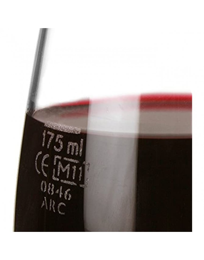 9229332 Verres à vin 235,3 gram doublé et CE et poinçonné à 175 ml – Lot de 6 | 250 ml Verres à vin 25 cl verres à vin verres à vin rouge verres à vin blanc verre trempé - BH4W9KTIN