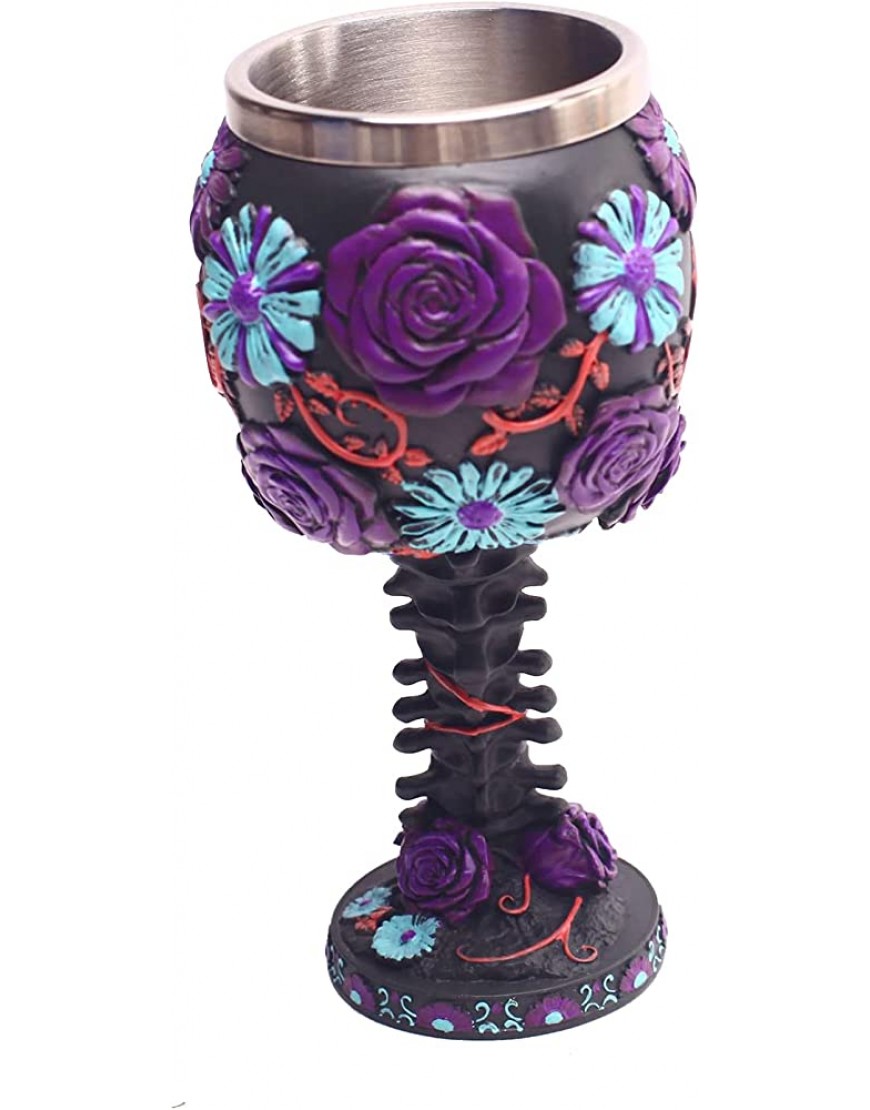 Ensemble de verres à vin en forme de tête de mort pour Halloween verre à vin calice médiévale idée cadeau gothique Violet taille unique - BHBKMHTFC