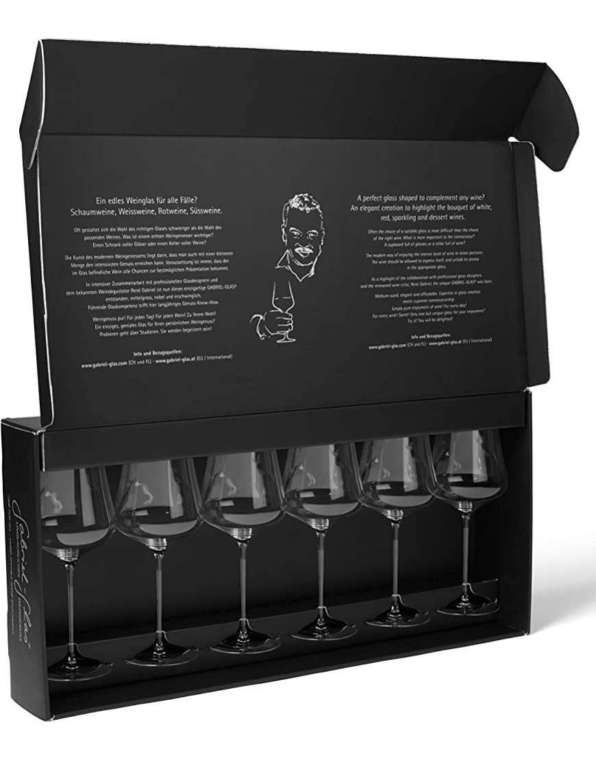 Gabriel Glas – Cristal Autrichien Verre de vin – "Standart" Edition Set of 6 claire - BKWMMFPXO