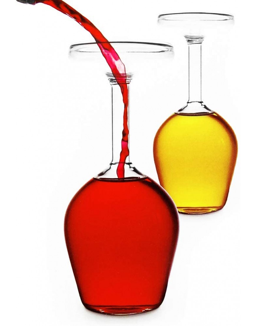 Monsterzeug Verre à vin inversé de 375 ml verre à vin rouge Upside Down verre à vin inversé cadeau pour buveur de vin article de blague - BAEKVCHAW