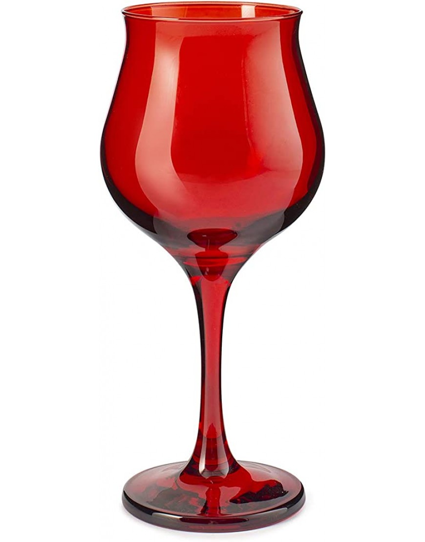Pasabahce 518728 Wavy Lot de 6 verres à vin en verre rouge 37 cl - B7ADHFGFT