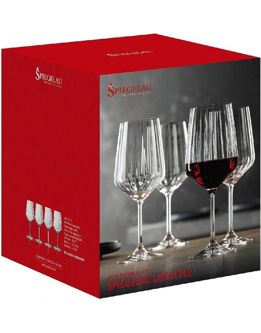 Spiegelau & Nachtmann 4450171 Lot de 4 verres à vin rouge en cristal 630 ml - B78E8NOJC