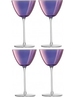 Aurora AR03 Lot de 4 verres à martini 195 ml Violet polaire | Verre cristallin et passe au lave-vaisselle - BJ4ABLQKM