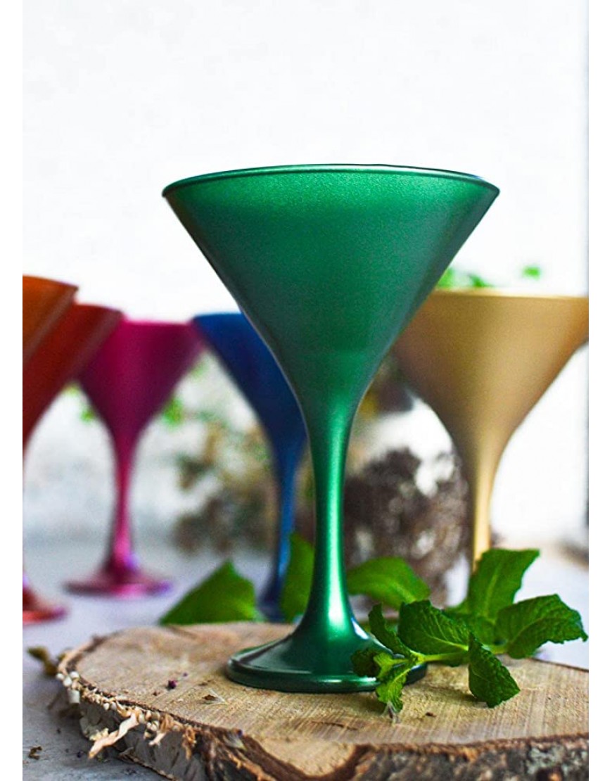 Sendez Viva Lot de 6 verres à martini multicolores - BM6M3UAHW