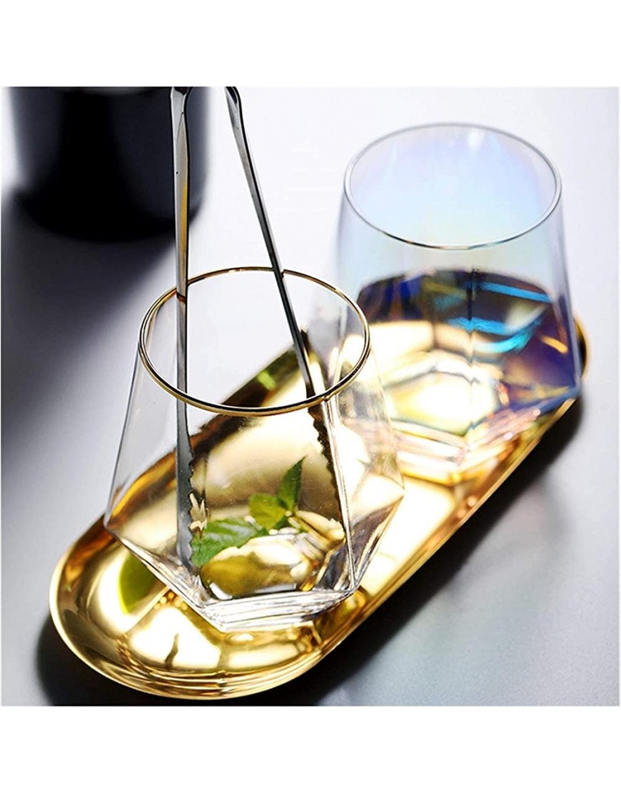 Verres à vin et à whisky Verre transparent Bord doré Tasse à café lait thé maison bar cadeau pour couple Taille : style 2 - BMDDDEFNV