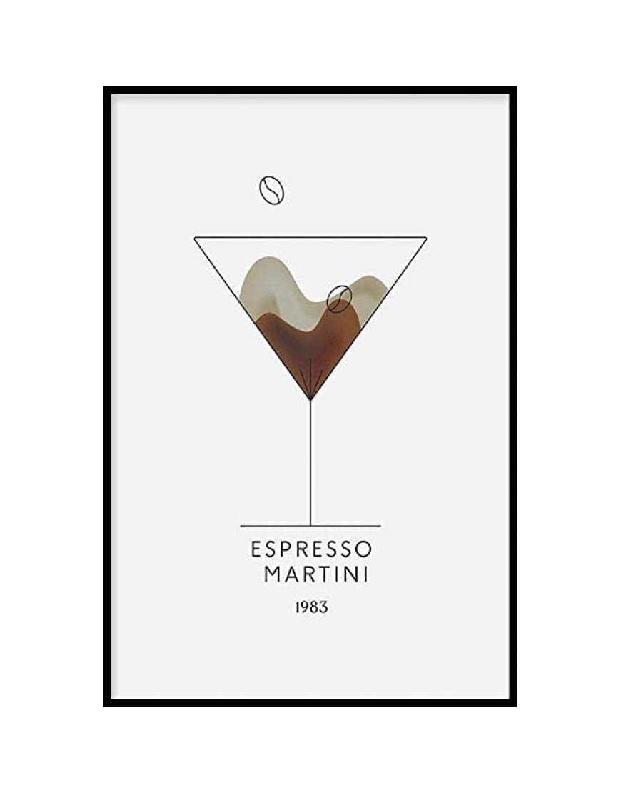 Walljar Espresso Martini Cocktail Poster avec cadre - B7M66SLWH