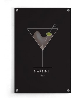 Walljar Martini Cocktail Peinture Plexiglas - B3N4MCHUM