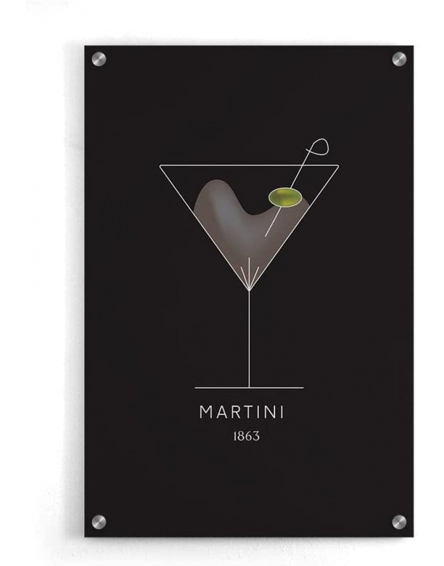 Walljar Martini Cocktail Peinture Plexiglas - BB98EVCYT