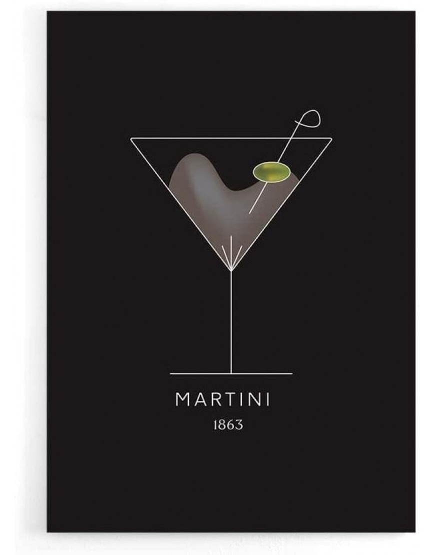 Walljar Martini Cocktail Poster - B21A9FPQN