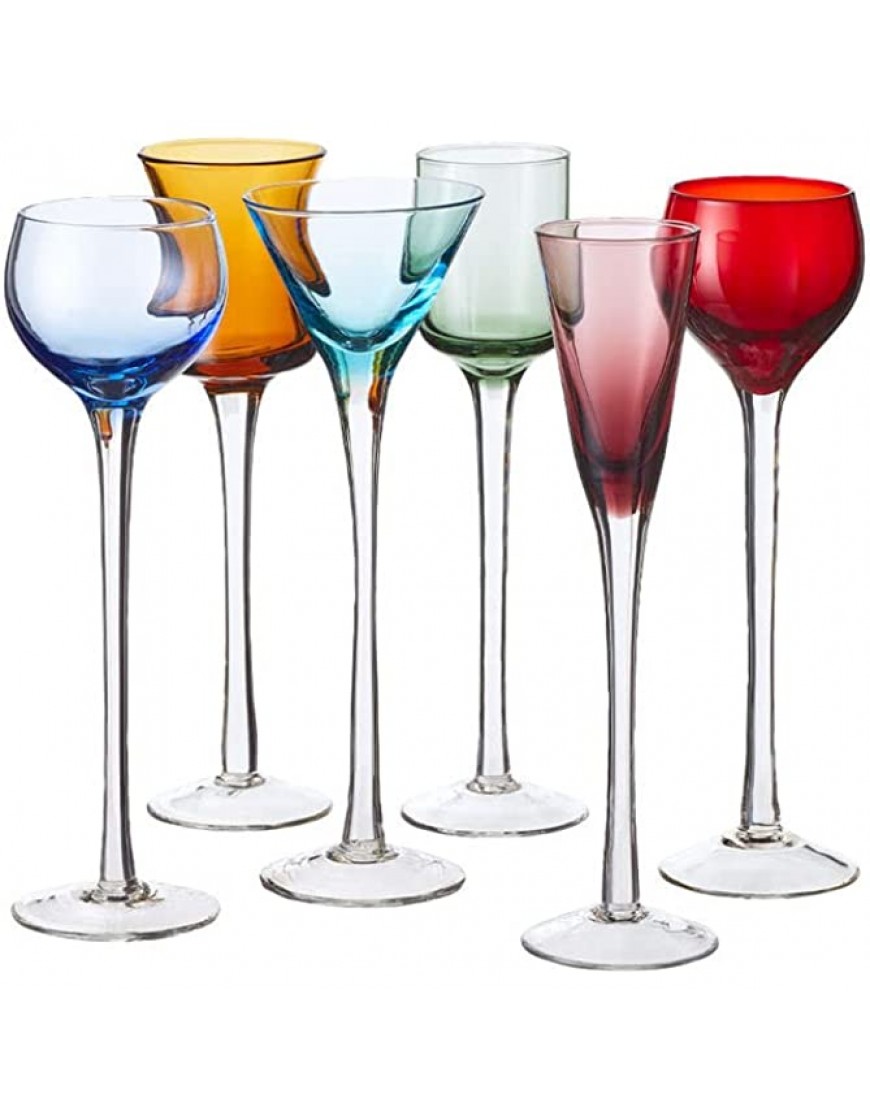 Ensemble de verres à liqueur dans des coloris de pierres précieuses - B7EWVRCJV