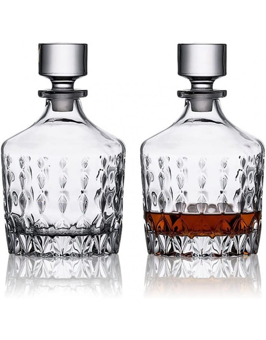 LIYINGY Creative Crystal Square Bottle Vodka Voodka Vin Dessanter Bouteille de Whiskey Verre Verre Verre Verre Verre Coupe Eau Verre Bar à la Maison Color : A Size : One Size - B2VW7LZTO