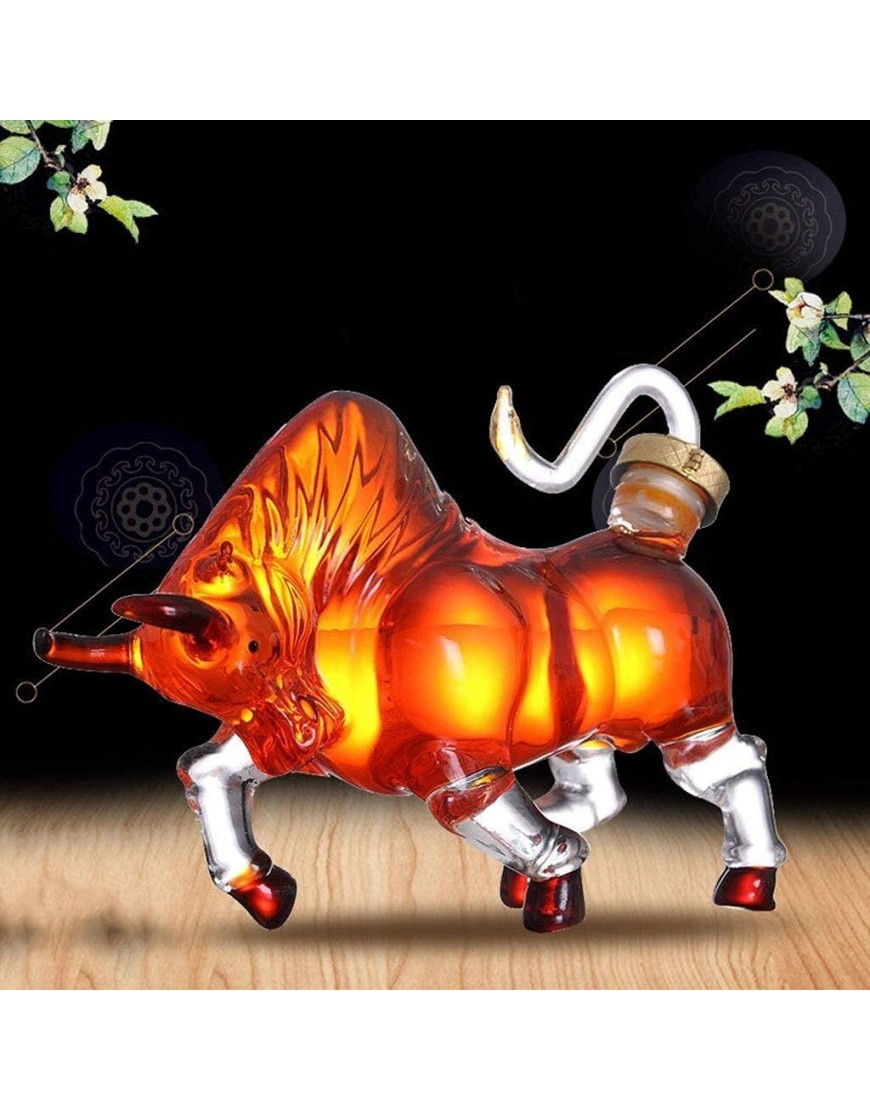 NIANXINN Décanques d'animaux Grands Figurine de 35 oz Bull Verre Carafe de l'alcool à la Bouche for Bourbon Whisky Scotch Carafe Whisky Color : 1500ml - BJVEMJLPT