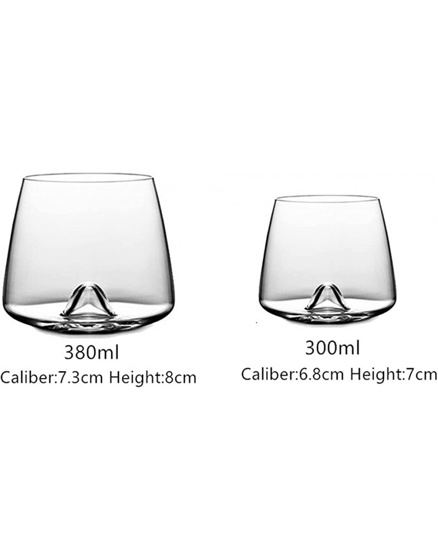 TOMYEUS Verres Whiskey Verre Ménagère Boire Lunettes Gumbler Eddy Fond Vin Swirl Coupe à vins for Bar Whiskey Shot Glass Verres à vin Capacity : 300ml - B1DA5AVPA