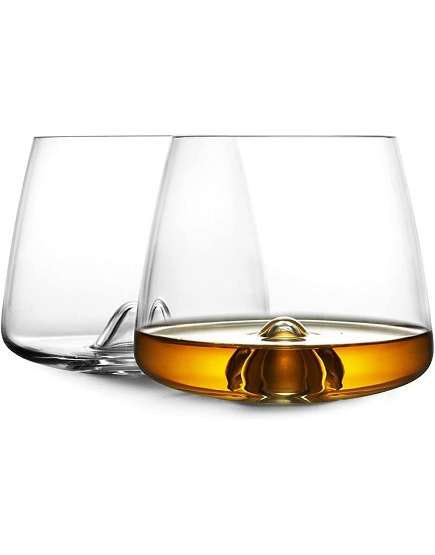 TOMYEUS Verres Whiskey Verre Ménagère Boire Lunettes Gumbler Eddy Fond Vin Swirl Coupe à vins for Bar Whiskey Shot Glass Verres à vin Capacity : 300ml - B1DA5AVPA