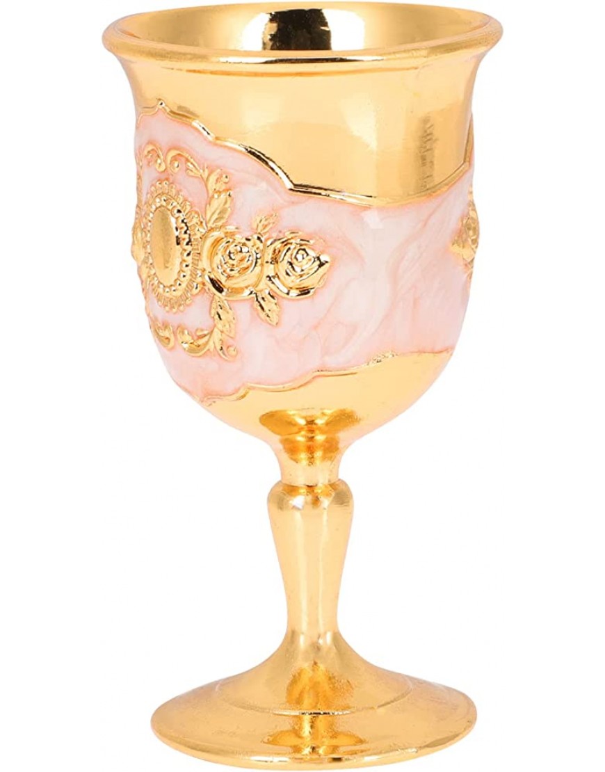 VOSAREA 3 Pièces Richesse pour Bar Exquis Décoratif Porte-Liqueur Tasse Rose Calice Gobelet Liqueur de Fête Champagne Verre à Pied Motif en Relief Antique Verres - B3NHNJFQC
