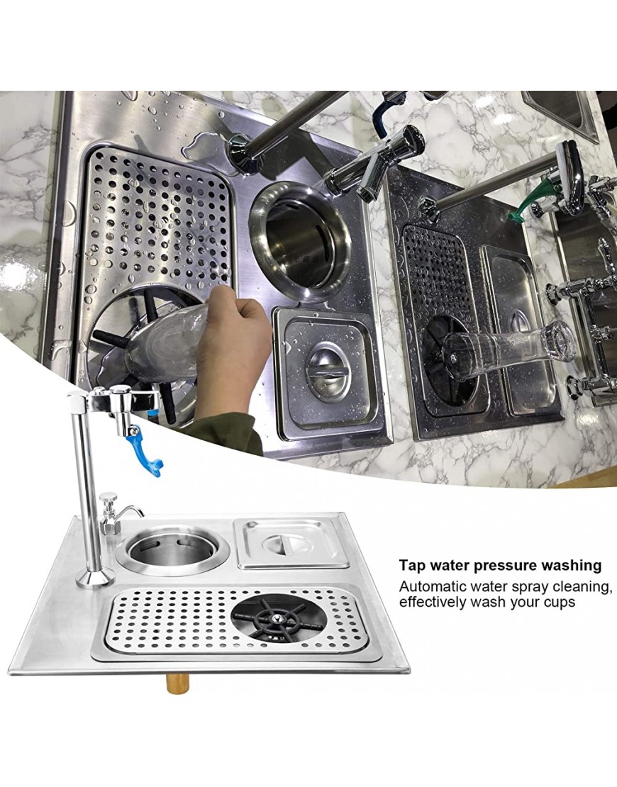 Rinçage de nettoyage de tasse machine à laver de tasse professionnelle de haute qualité rinçage de pichet antirouille en acier inoxydable pour pubs bars de cuisine à domicile - BWD62UXUG