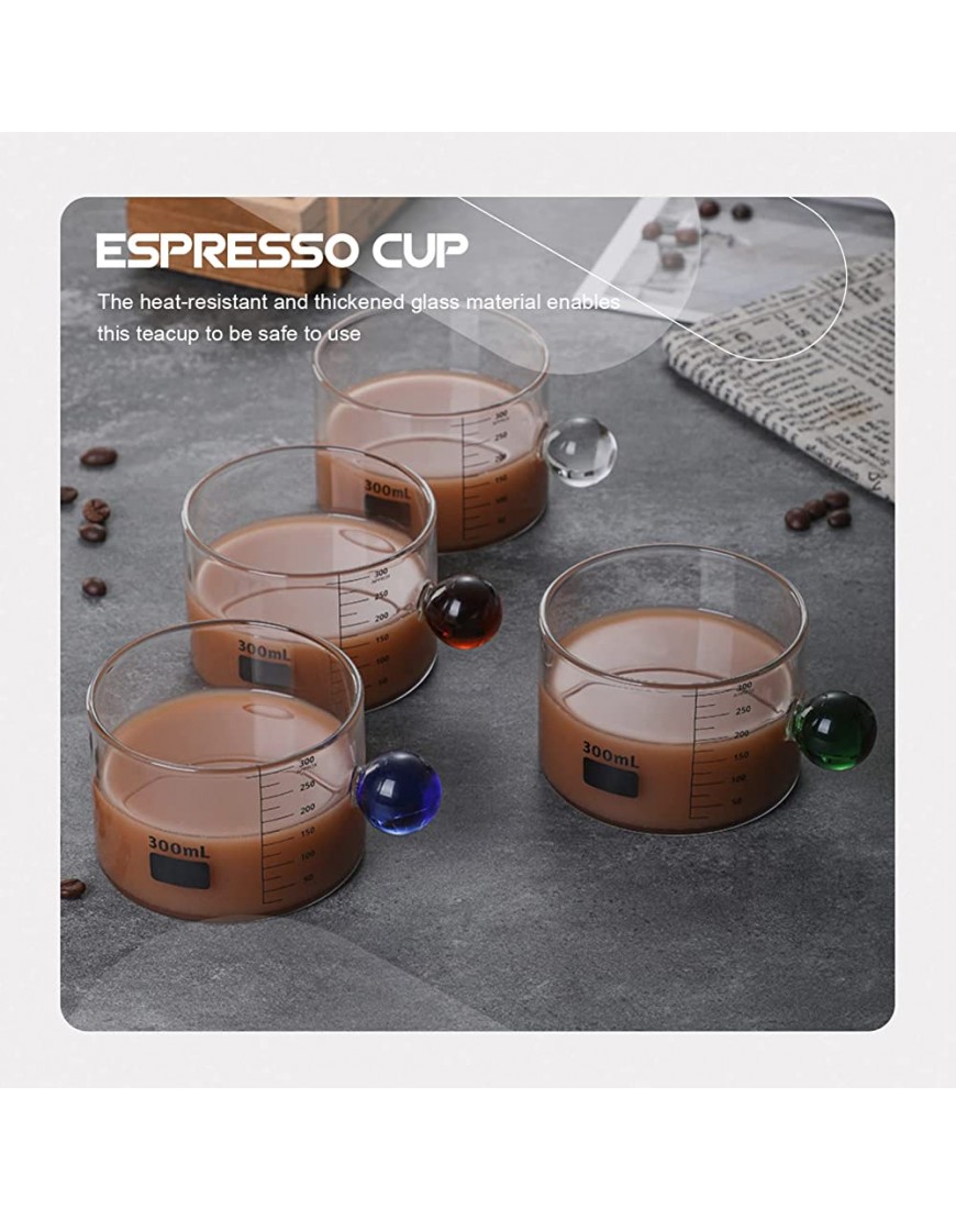 Zerodeko Tasse à Mesurer en Verre 300Ml Espresso Verre à Liqueur avec Poignée Tasse à Café avec Échelle Petit Déjeuner Tasses à Boire pour La Maison Bar Expresso Faire Transparent - BJ8KEYEFJ
