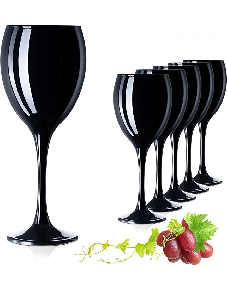 Lot de 6 verres à vin Platinux Noirs Verre à vin blanc de 320 ml. - BQVNJRLTF
