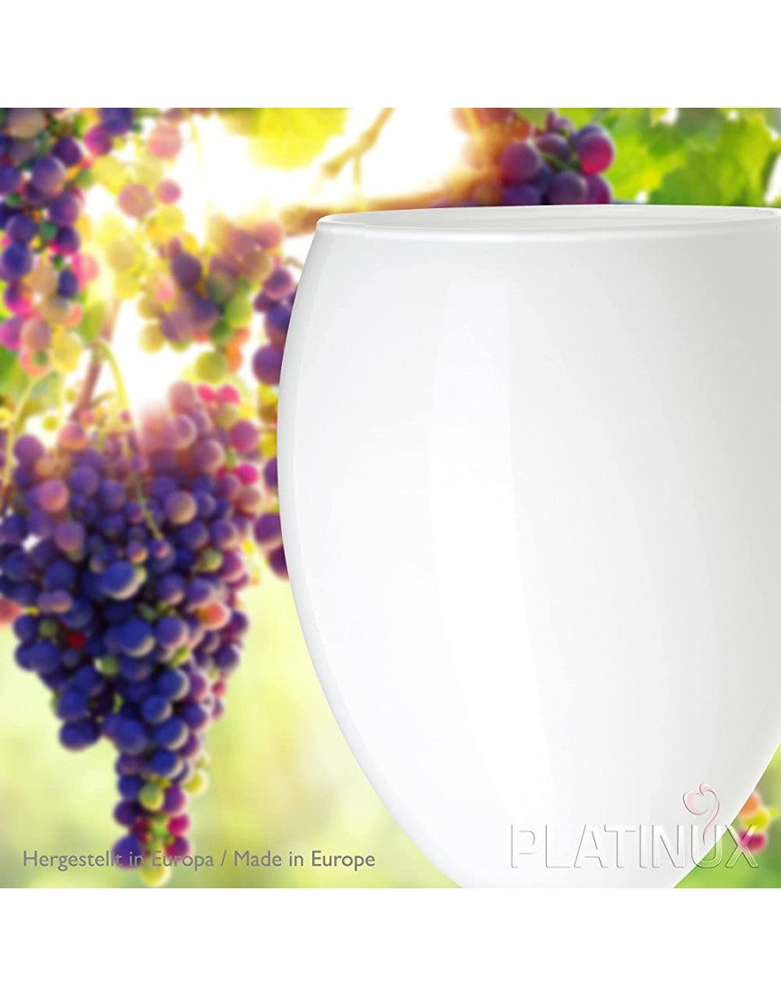 Platinux Lot de 6 coupes à vin En verre massif Pour vin blanc vin rouge et eau 320 ml - B583EUXNO