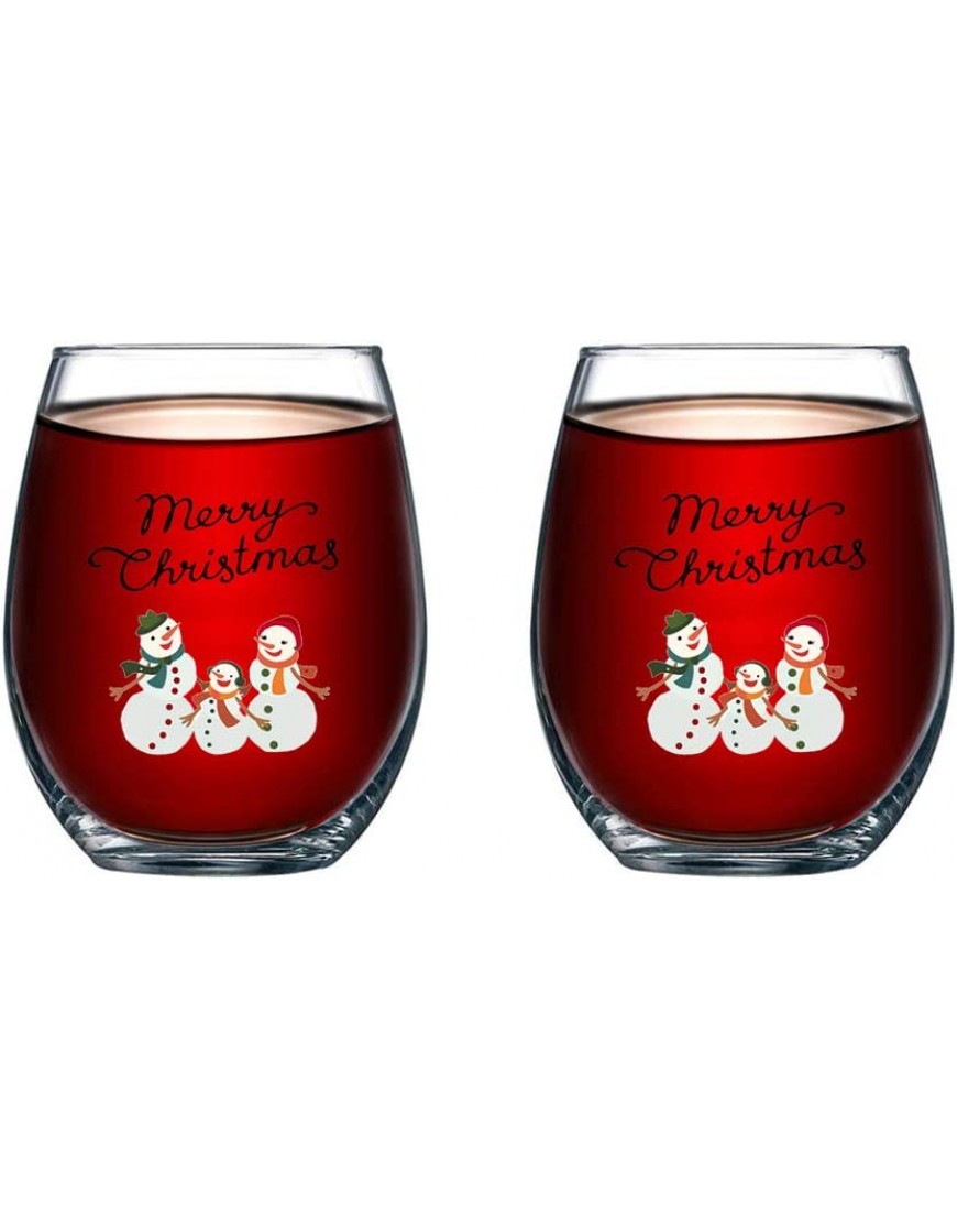 Yalucky Verres à vin Rouge Noël Bonhomme de Neige Verre a Eau Verres à vin Verre Whisky,verrine verrines en Verre,Vaisselle et Arts de la Table Verre de Table 2 Verres - BND78HLBU
