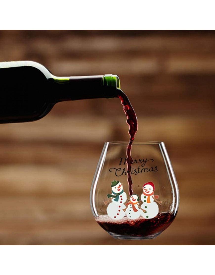 Yalucky Verres à vin Rouge Noël Bonhomme de Neige Verre a Eau Verres à vin Verre Whisky,verrine verrines en Verre,Vaisselle et Arts de la Table Verre de Table 2 Verres - BND78HLBU