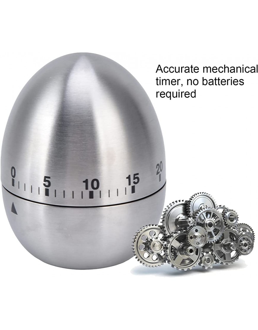 Minuterie mécanique minuterie de cuisson d'alerte de sonnerie à décibel élevé en forme d'œuf antidérapante pour la - B9W1NBHXU