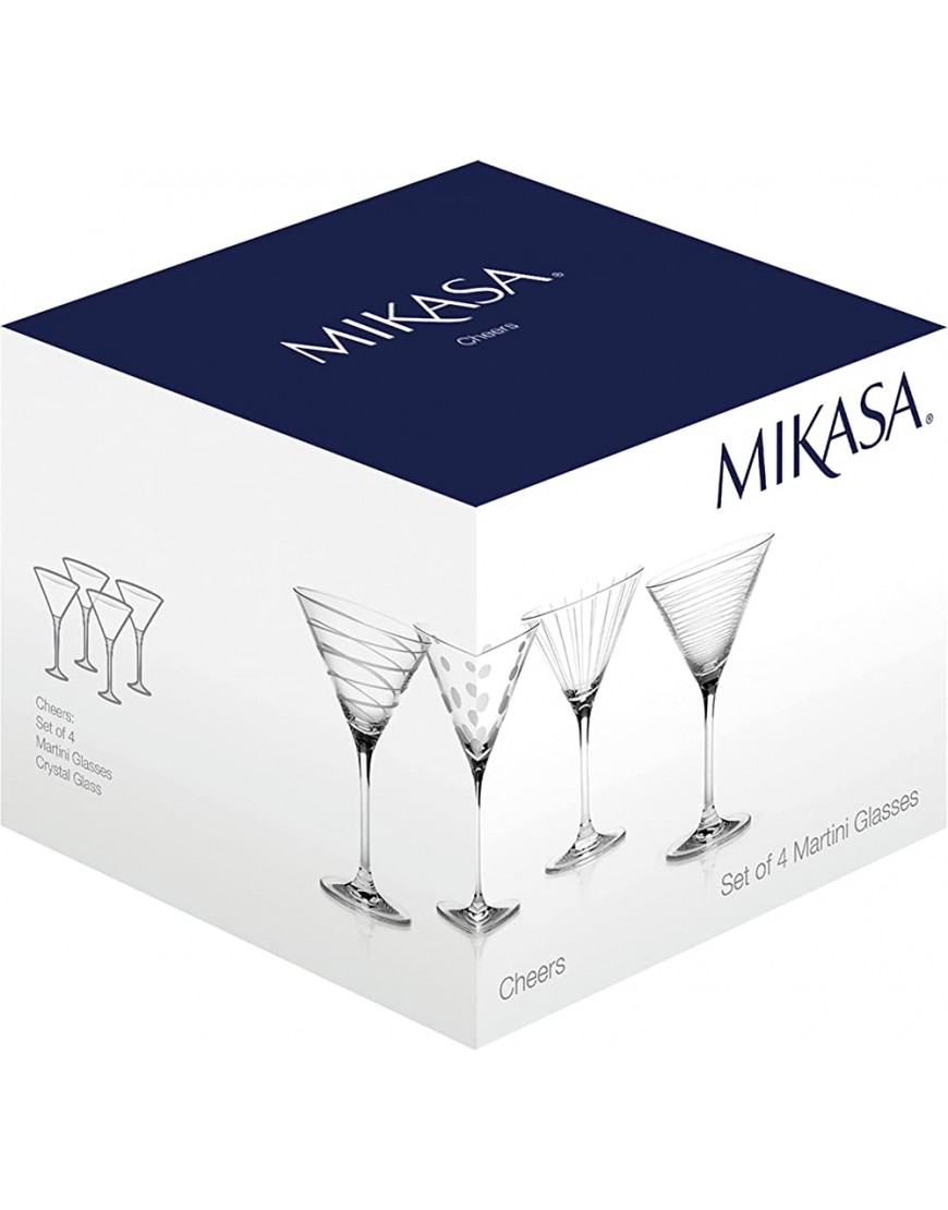 Creative Tops Mikasa Cheers cristal verres à Martini-Lot de 4 - B3VKDDOTF