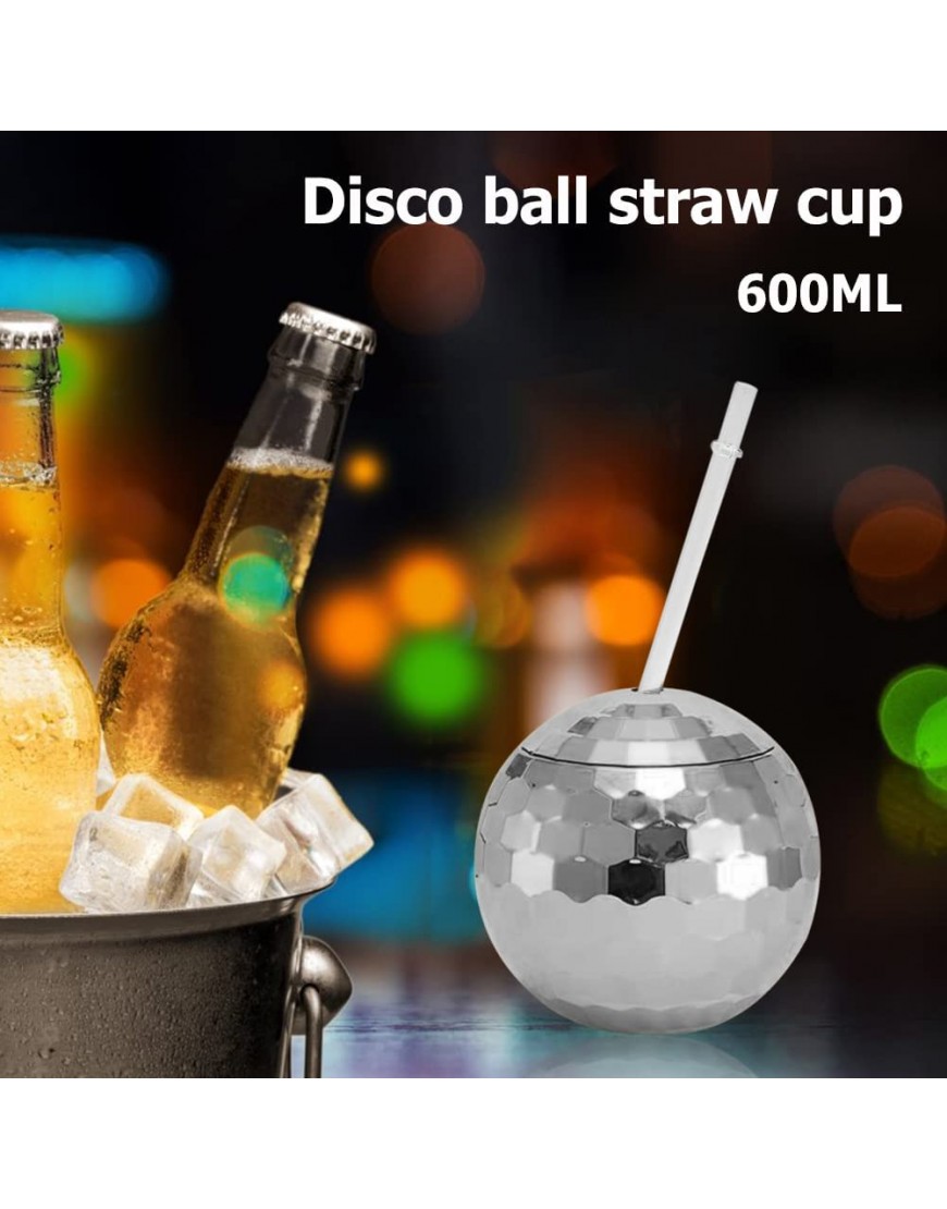 Gobelets à boules disco avec couvercle et paille réfléchissante décoration de sapin de Noël pour fête de mariage - BAKKHKQGK