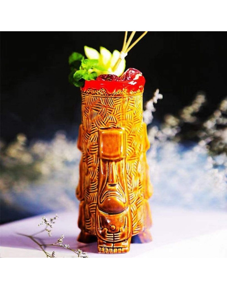 Tasses à cocktail Tiki En céramique Pour fête hawaïenne 500 ml - B12W7VJSH