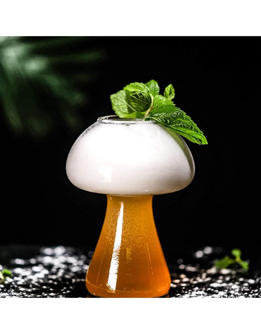 Yushu Verre à cocktail champignon 380 ml pour rectification moléculaire de bar gastronomique spécial barman verres à bière verre refroidisseur verre de bar de cuisine - BN9KEEIKC