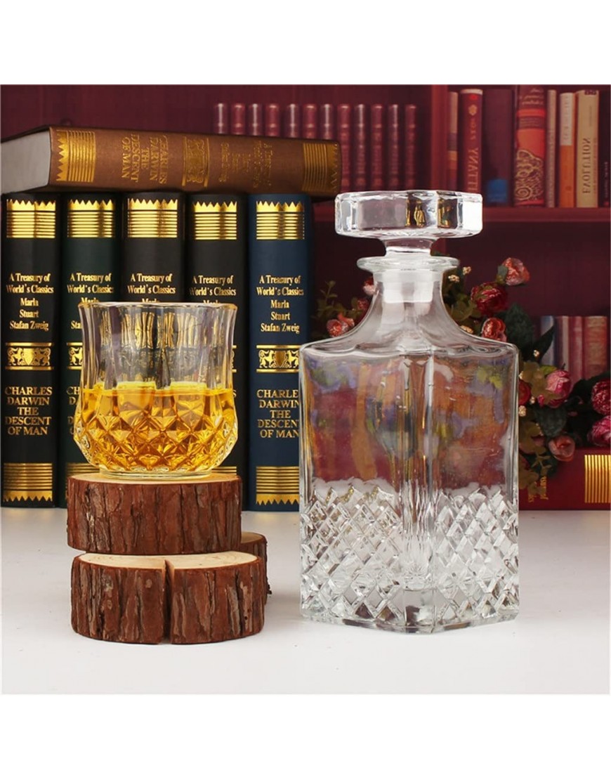 LIUZH Ensemble de boîtes cadeaux en bois de verre à whisky et de jug avec glace à glace à glace Color : A Size : One size - BBKKJIFWD