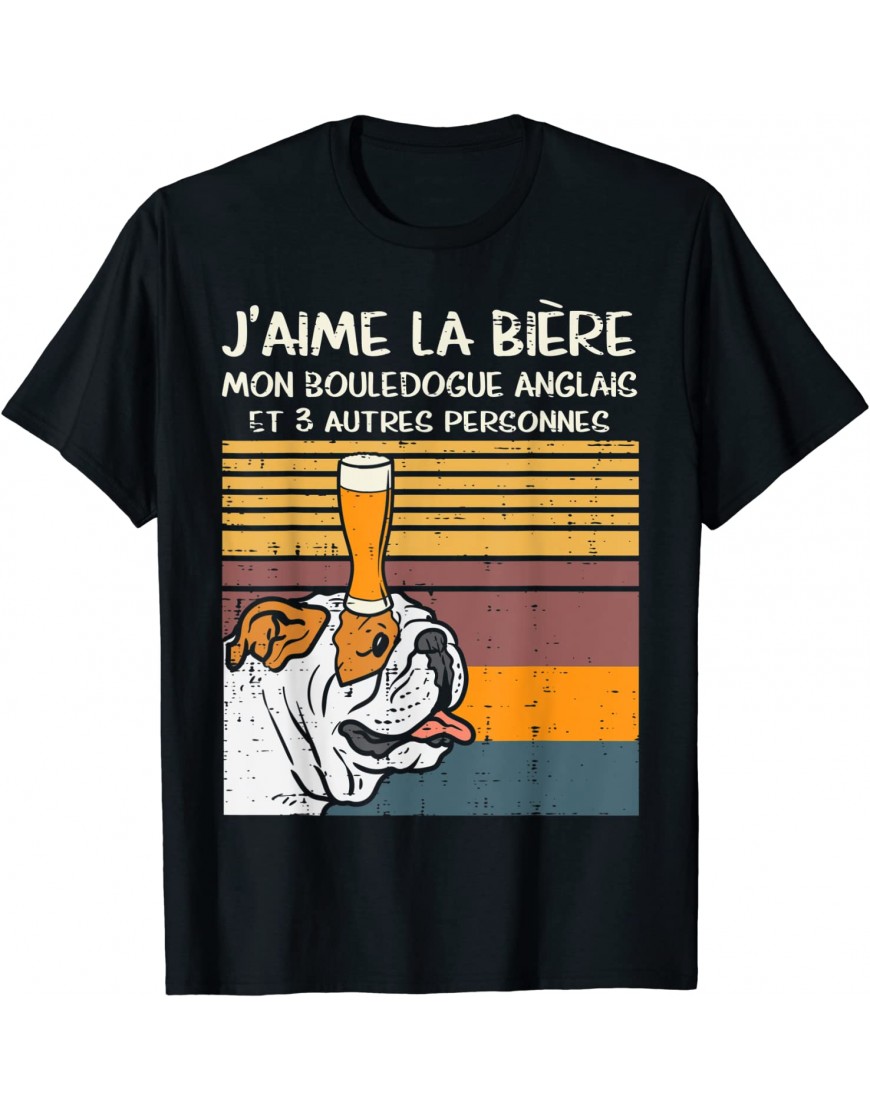 Biere Et Mon Chien Bouledogue Anglais Humor Dog Lover Cadeau T-Shirt - BK47DOYON