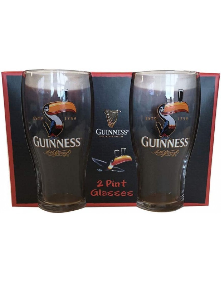 Guinness Toucan Lot de 2 verres à bière - B1N92KPUB