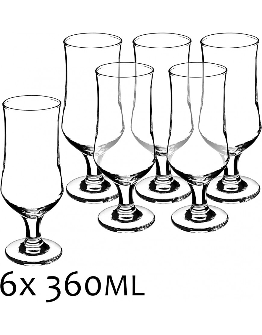 KADAX Lot de 6 verres à bière en verre de qualité supérieure 360 ml Verres à eau boisson cocktail boissons Passe au lave-vaisselle - B71VKTHBU